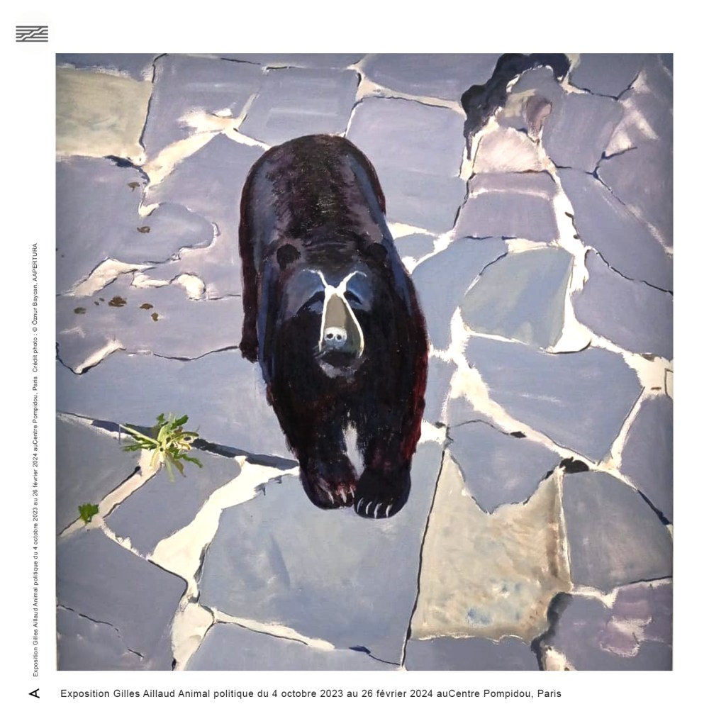 Expo Gilles Aillaud Animal politique Ours noir 1982